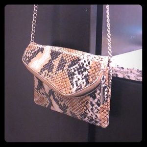 Snakeskin Hobo crossbody chain purse